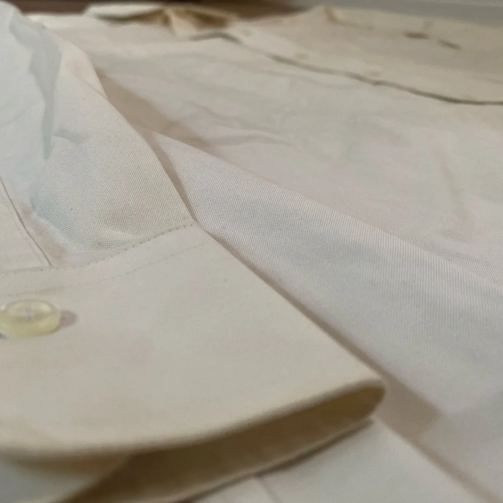 BROOKS BROTHERS Dress Shirt (16.5, Cream, Cotton) - Picture 2 of 3